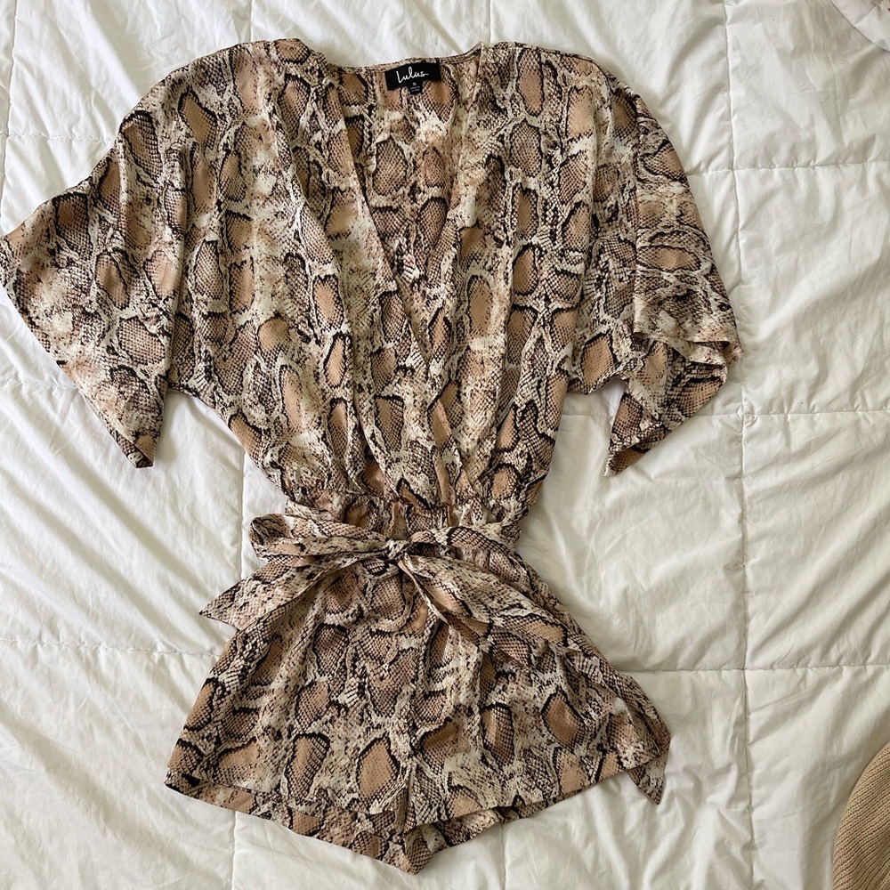 Lulus snake print romper